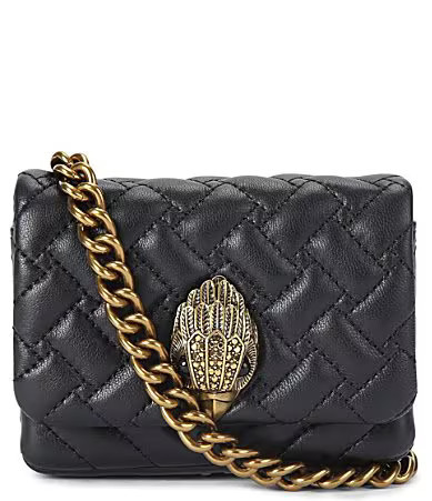 Kurt Geiger London Nano Kensington Kurt Quilted Crossbody Bag - Black | Dillard's