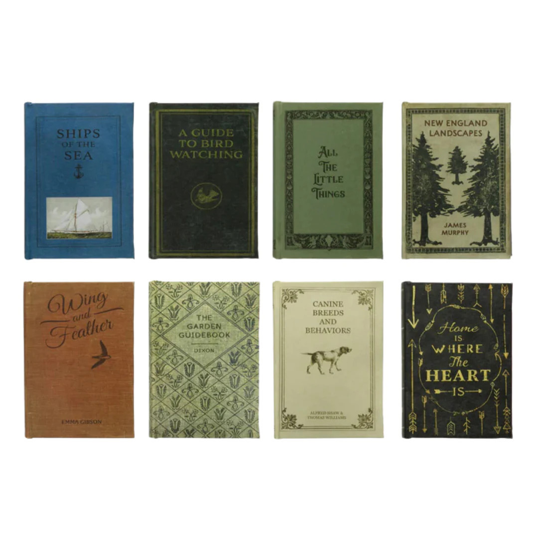 VINTAGE BOOK STORAGE BOXES (SET OF 8) | Cooper at Home