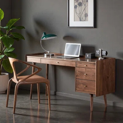 Solid Wood Desk: Elegant Study & Office Solution | Wayfair North America