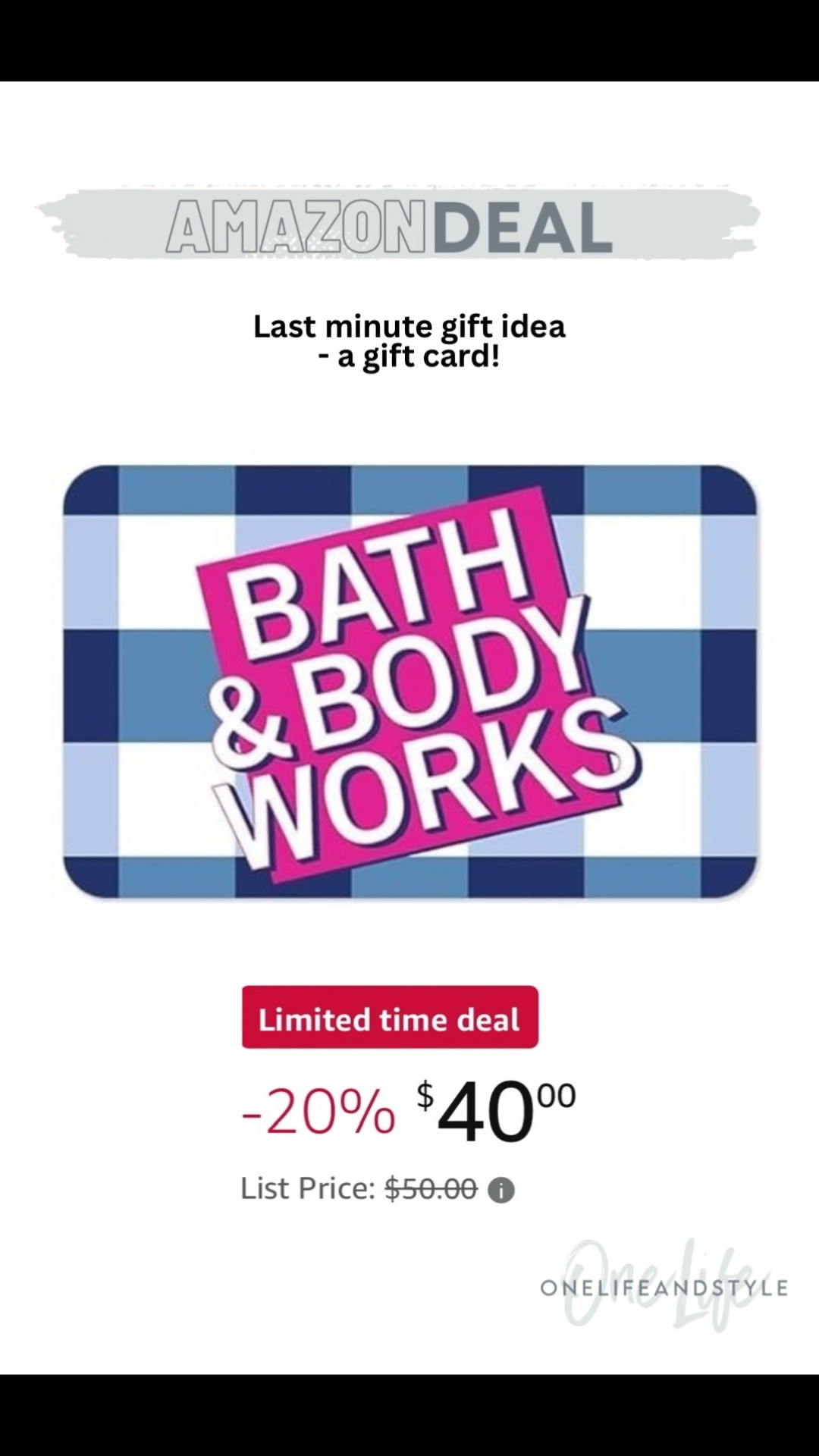 Bath & Body Works gift card in deal  

#LTKSaleAlert #LTKGiftGuide