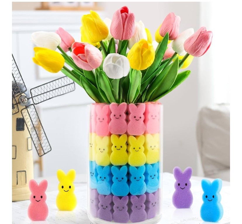 Easter decor - peeps centerpiece; comes with sponge bunnies and faux tulips so you can reuse year after year! So cute! 


#easter #easterdecor #centerpiece #tablescape #amazon #LTKSaleAlert #under20 #budgetfriendly 

#LTKSeasonal #LTKFindsUnder50 #LTKHome