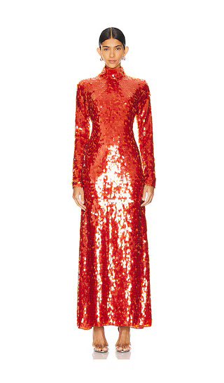 Sculpty Sequin Dress in Chili | Revolve Clothing (Global)