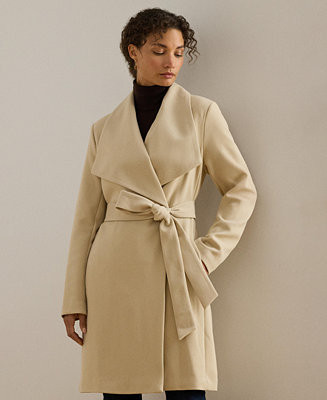 Lauren Ralph Lauren Women's Belted Wing Collar Trench Coat - Macy's | Macy's