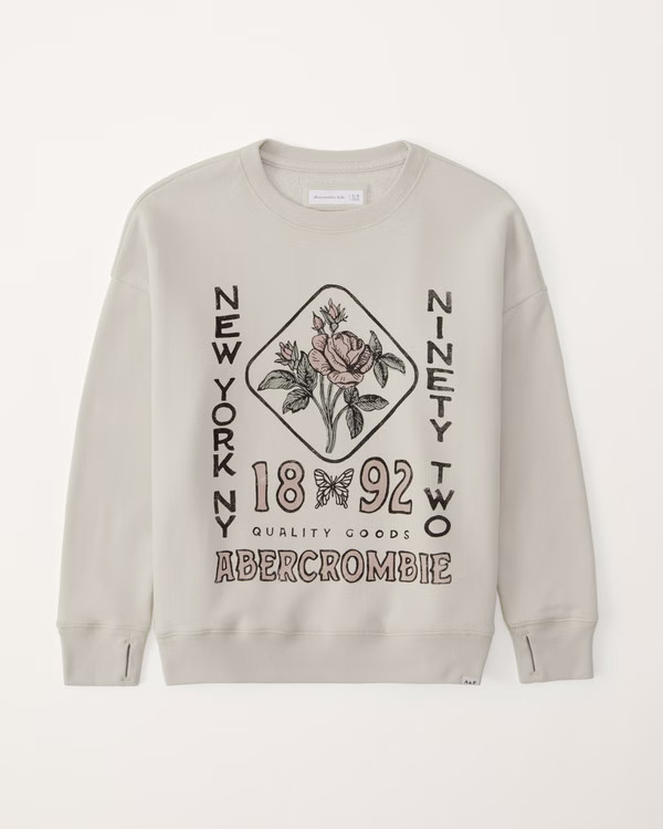 legging-friendly aretha franklin graphic crew sweatshirt | Abercrombie & Fitch (US)