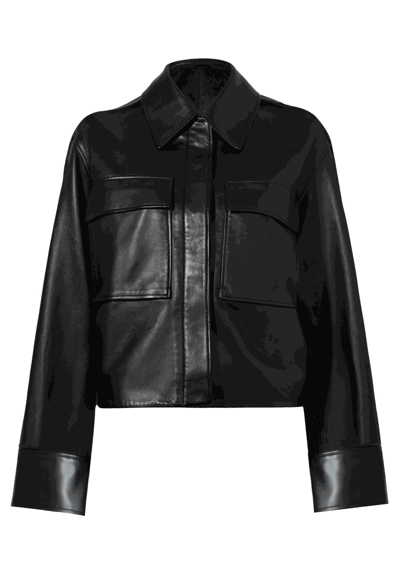 Cropped Faux Leather Jacket | Eloquii