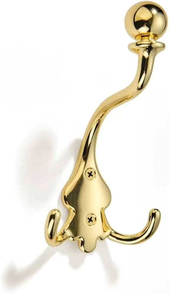 SAILING Coat Hooks - 3 Pack Polished Gold Towel Hooks Robe Hooks Decorative Wall Hooks for Bathro... | Amazon (US)
