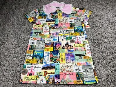 NEW Disneyland Dress Womens Small Pink Disney100 Mickey Mouse All Over Print | eBay US