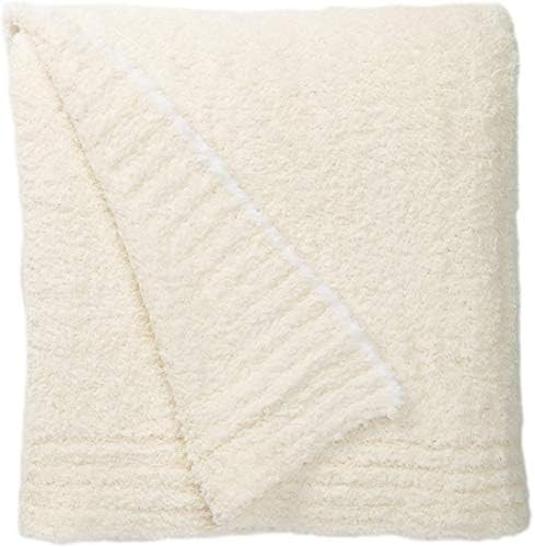Barefoot Dreams Contrast Trim Throw Blanket 45 x 60 Cream & White | Amazon (US)