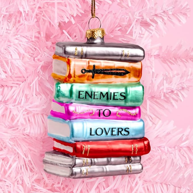 xo, Fetti Book Enemies to Lovers Ornament | Glass Ornament, Christmas Tree Decor, Romantasy Lover... | Amazon (US)