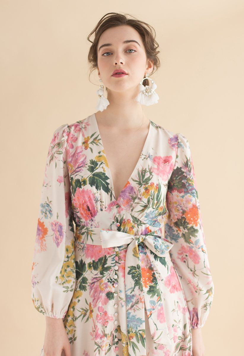 Only In Dreams Floral Button Down Maxi Dress | Chicwish