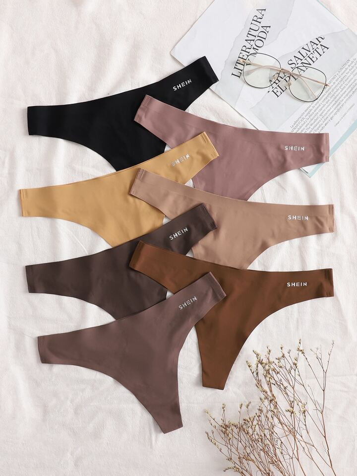 Pacote de 7 Briefs com Impressão de Carta | SHEIN