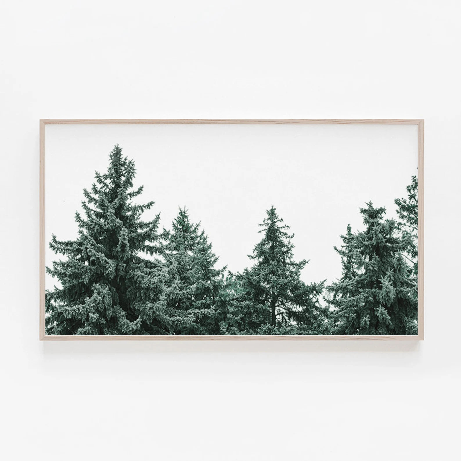 Pine Trees TV Art, Pine Trees Art Print, Art for TV, Frame Art TV, Nature Art Tv, Art Frame, Digi... | Etsy (US)