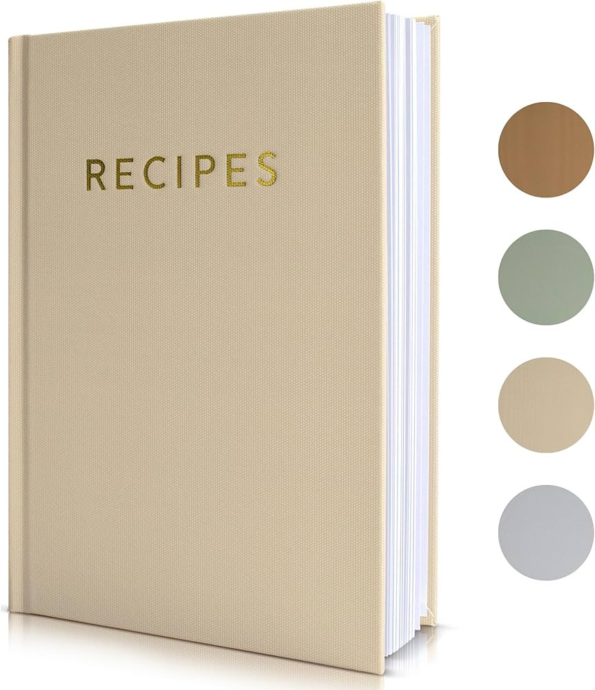 ZICOTO Aesthetic Blank Recipe Book with Waterproof Cover - The Perfect Recipe Notebook To Write I... | Amazon (US)