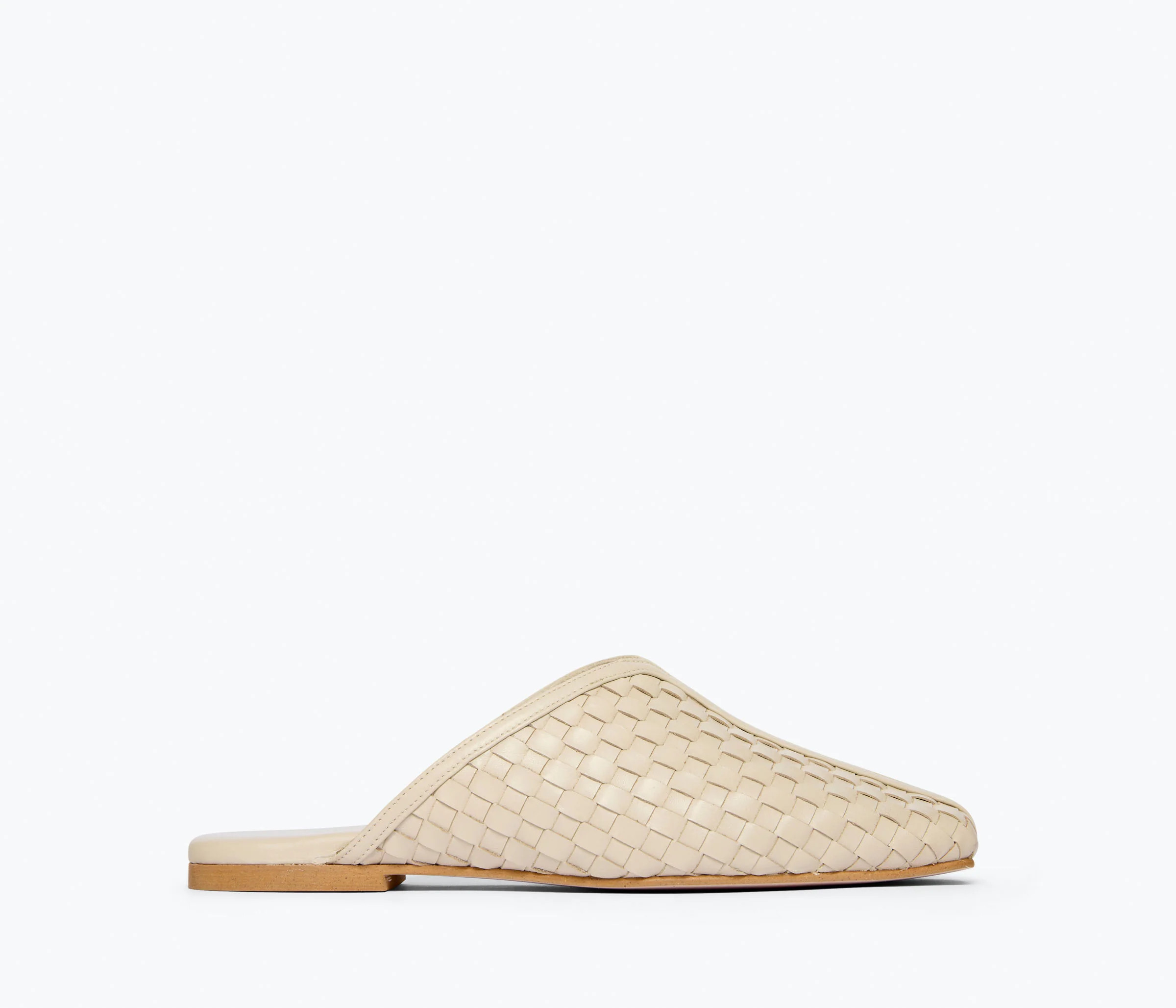 SAANVI WOVEN LEATHER SLIDE | Frēda Salvador