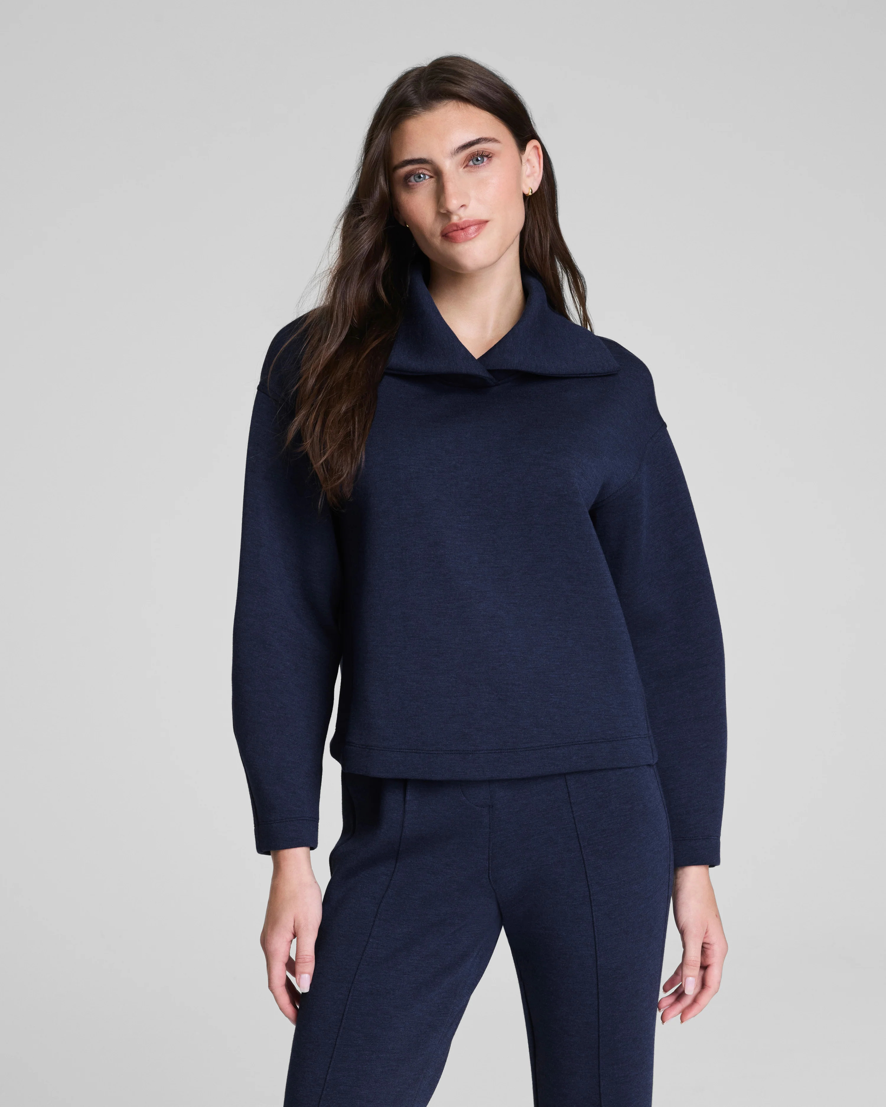 AirEssentials Collared Shirt | Brushed Long Sleeve Top | SPANX | Spanx