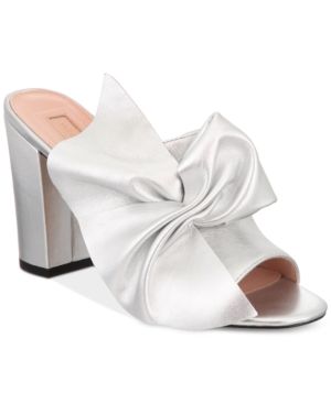 Avec Les Filles Marie Bow Block-Heel Slides Women's Shoes | Macys (US)