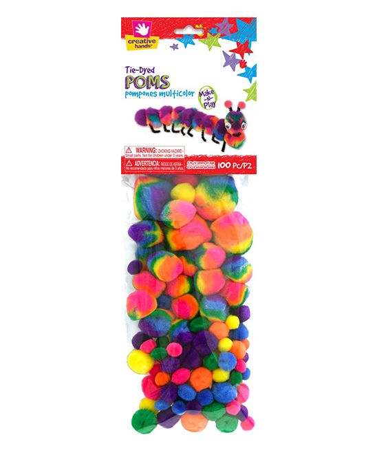 Creative Hands - 100-Ct. Multicolor Pom-Poms | Zulily