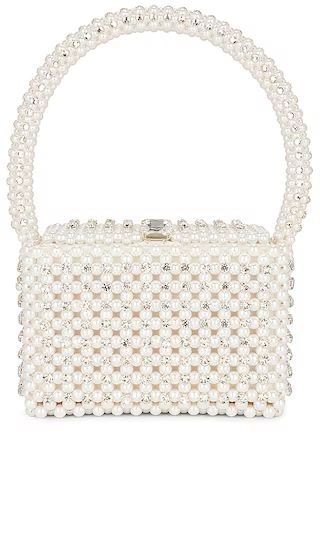 Eclipse Pearl Bag in White & Silver | Revolve Clothing (Global)