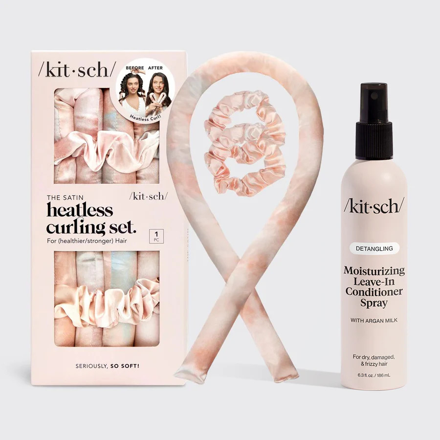 Satin Heatless Curling Set + Leave-In Conditioner Bundle | Kitsch
