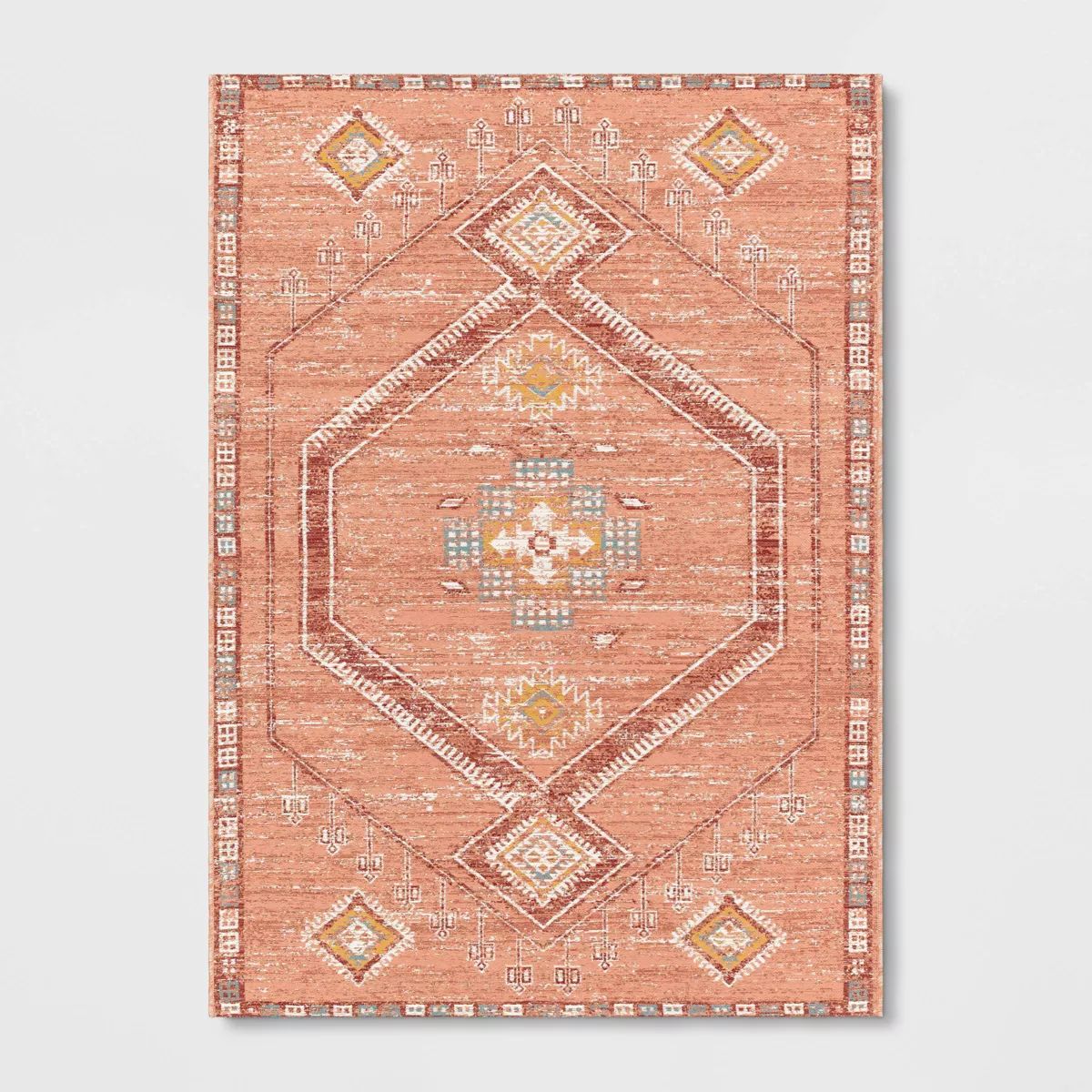 5' x 7' Sunset Moroccan Woven Tapestry Outdoor Rug Coral - Threshold™ | Target