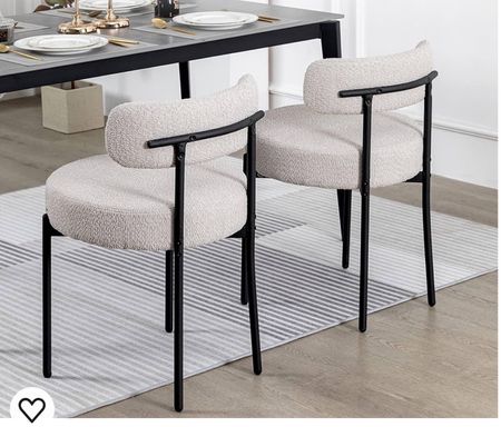 Boucle modern metal chair. Dining chair or kitchen chairs 

#LTKover40 #LTKfindsunder50 #LTKhome