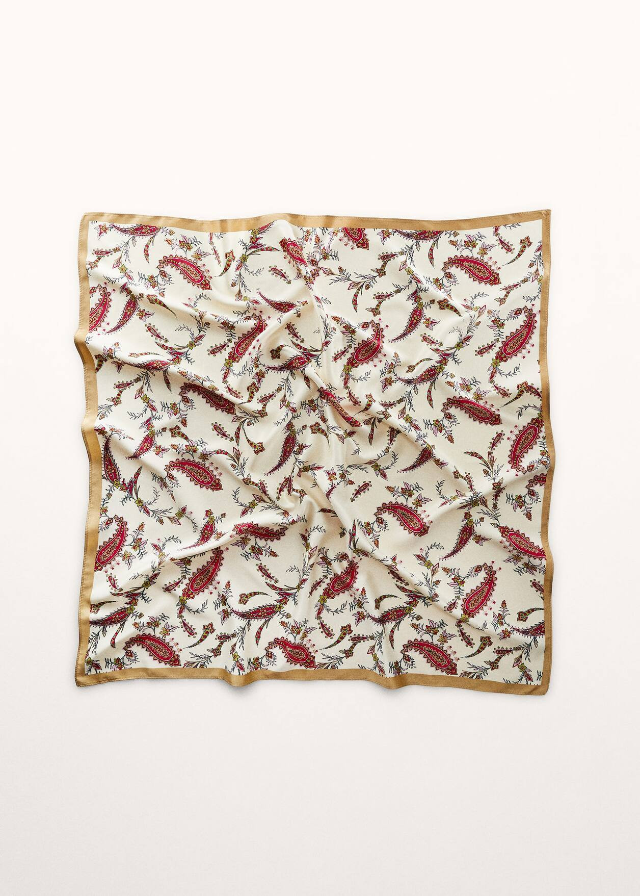 Printed satin scarf -  Women | Mango USA | MANGO (US)