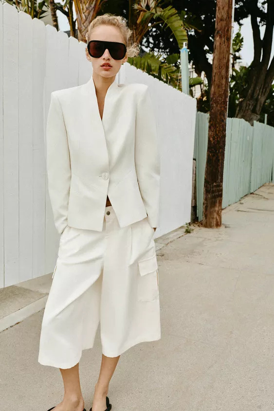 TAILORED BLAZER WITH SHOULDER PADS | Zara UK