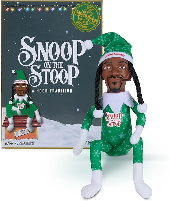 Snoop Dogg Snoop on The Stoop 2025 Christmas Elf, Shelf Decor, 12” Small Plush Collectible Figu... | Amazon (US)