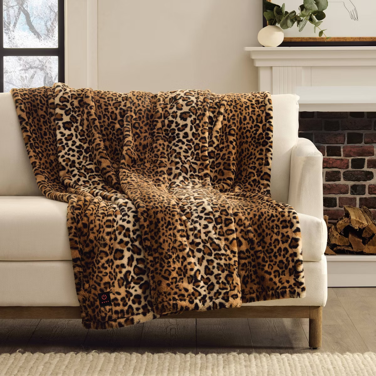 Brookstone Coziest Oversized Throw Ombre Cheetah | Target