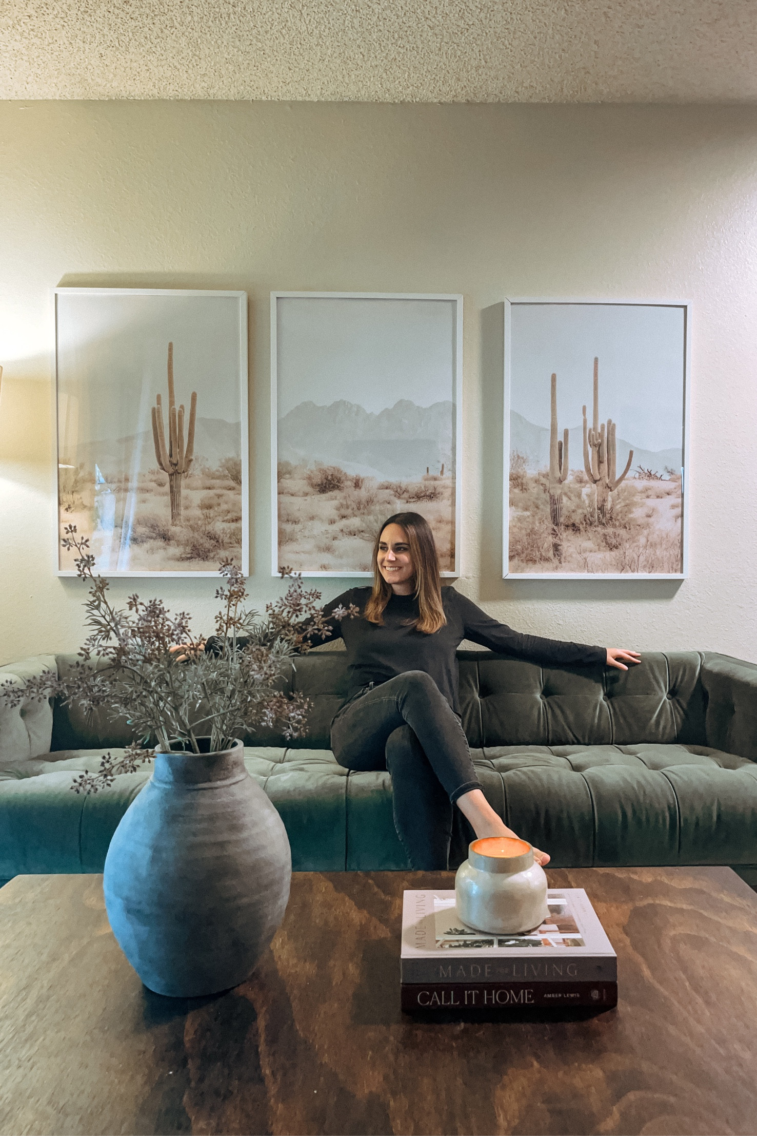 My new couch! The perfect bold green velvet sofa! So dramatic and rich in color! Seriously, the best addition to our #livingroom design! 

#LTKstyletip #LTKhome #LTKU