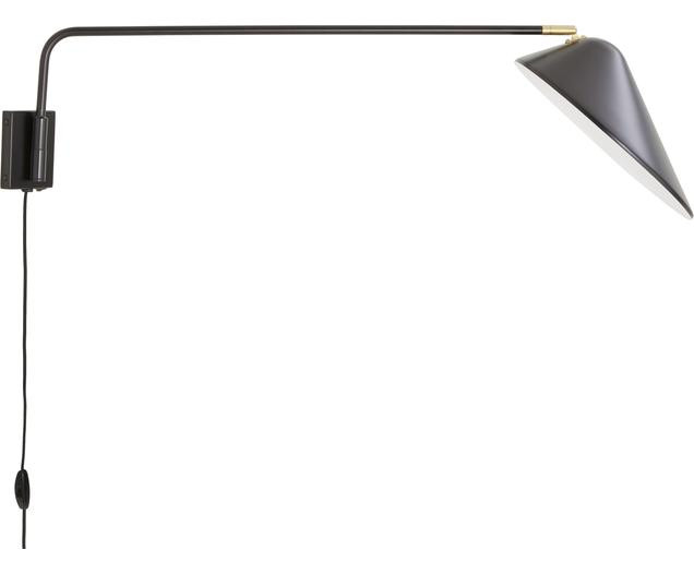 Large wall lamp Neron with plug and gold decor | Westwing EU