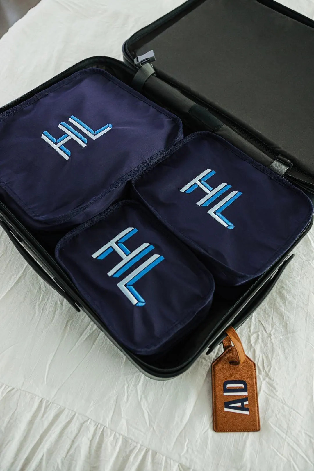 Embroidered Nylon Packing Cubes (set of 3) // Travel Cubes, Clothing Storage, Luggage Suitcase Or... | Etsy (US)