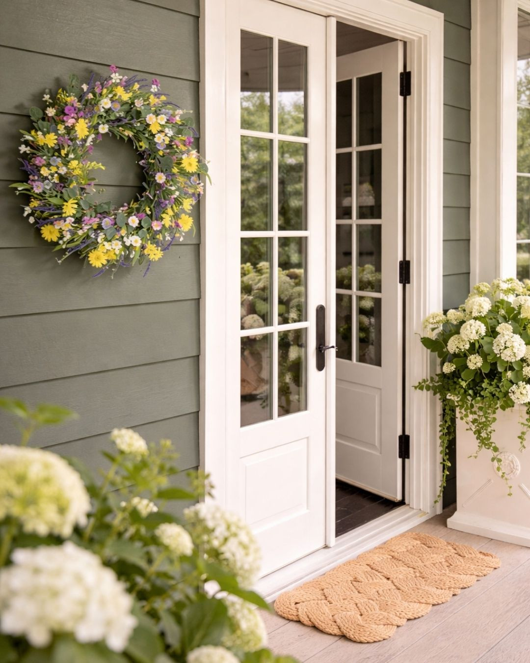 Last minute easter/spring front porch decor!🐇 #bunnytopiaries #springporch #easterporch #amazon #walmart #target #wayfair #easterdoormat #easterdecor #springwreath #doormat #spring #homedecor #porch 

 #LTKstorytime #LTKSeasonal #LTKHome