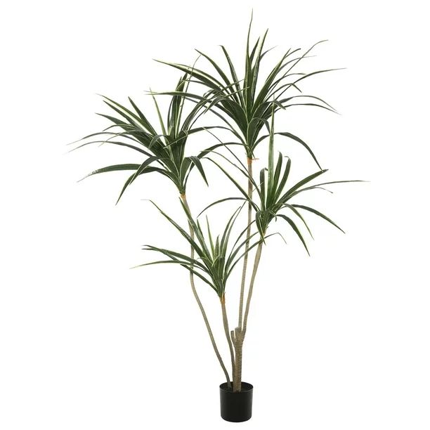 Vickerman 4.5' Potted Artificial Yellow Edge Green Yucca. - Walmart.com | Walmart (US)