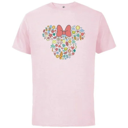 Disney Minnie Mouse Icon Summer Fun - Short Sleeve Cotton T-Shirt for Adults - Customized-Soft Pink | Walmart (US)
