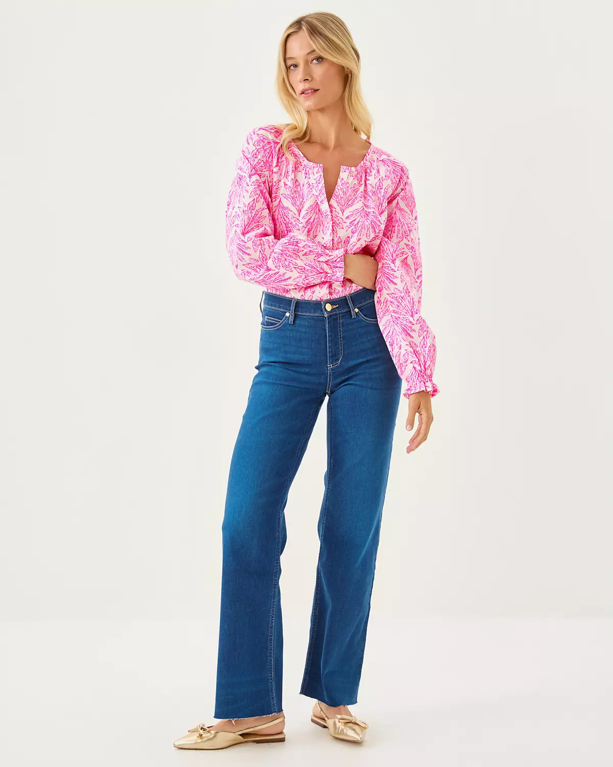33" Aniston High Rise Straight Leg Jean | Lilly Pulitzer