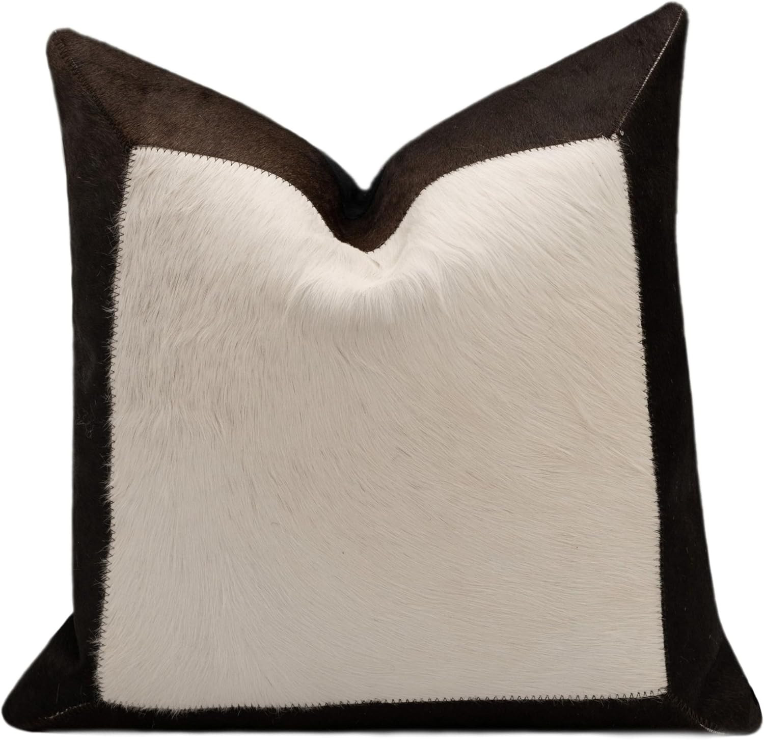 CANVELLO Genuine Cowhide Leather Decorative Throw Pillows - Handmade Patchwork Accent Pillows for... | Amazon (US)