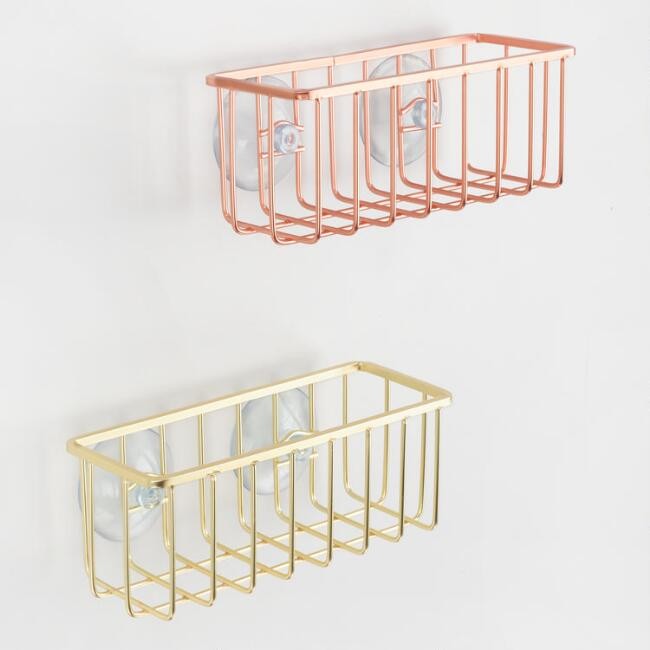 Copper and Gold Sponge Holders Set of 2 | World Market