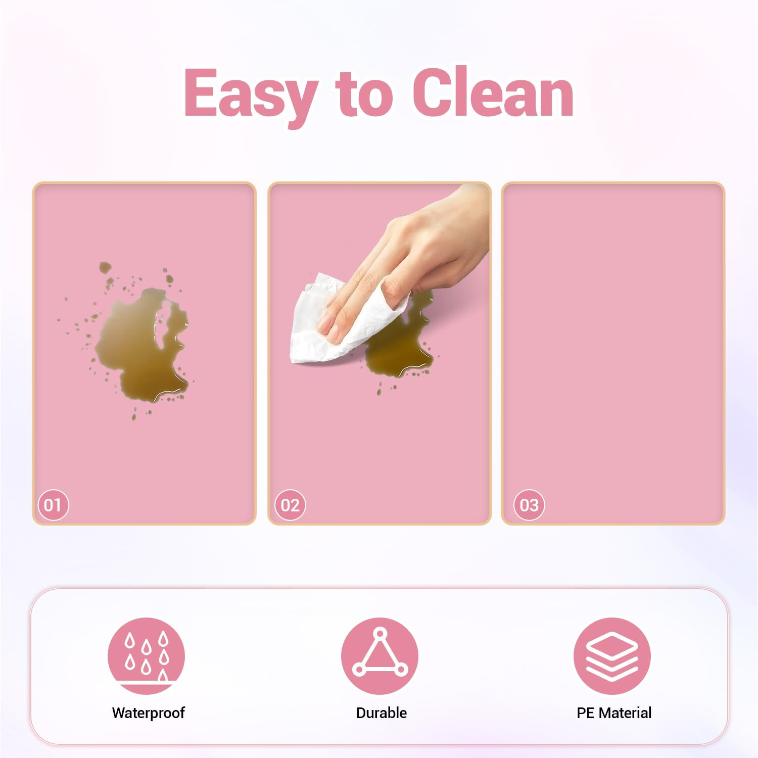 Childom 3 Pack Plastic Tablecloths for Rectangle Tables 54" x 108" Pink Disposable Table Cloths f... | Amazon (US)