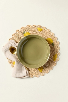 Lemons Raffia Placemat | Anthropologie (US)