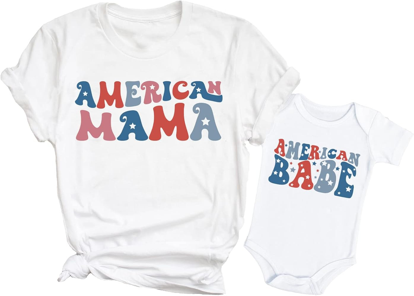 American Mama American Babe Matching Shirts, 4th of July Mommy and Me Tshirt, Fourth of July Matc... | Amazon (US)