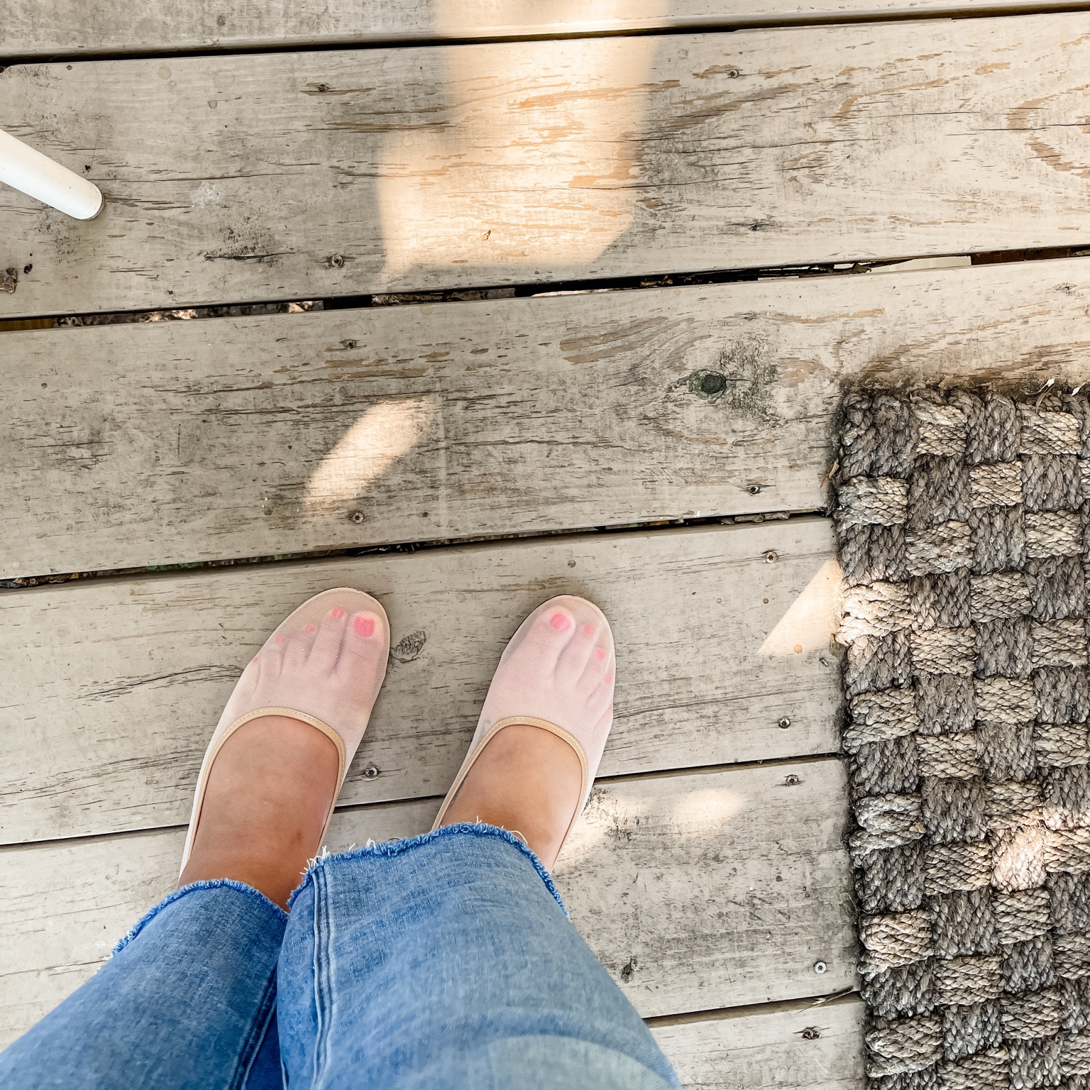 Finally seeing the light on the mesh flats trend and I LOVE them! Red toe nail polish is the key and they feel like you're wearing slippers. 

#LTKStyleTip #LTKPlusSize #LTKShoeCrush