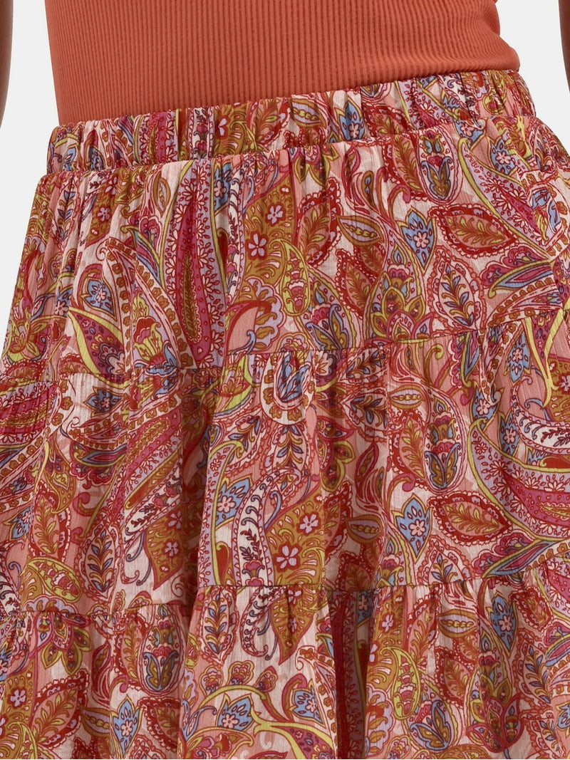 No Boundaries Tiered Mini Skirt, Women's | Walmart (US)