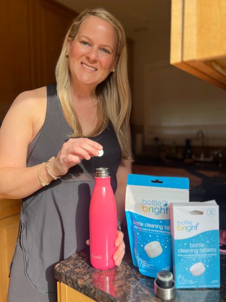 Yall I've found the perfect product to clean my water bottles! Bottle Bright is great for cleaning narrow neck bottles and thermoses, and containers that cant go in the dishwasher. Bottle Bright is nontoxic and eco-friendly... made with plant & mineral-based ingredients.

Workout bottles, water bottle, bottle drying rack, travel bottles, bottle cleanerr

#LTKActive #LTKfamily #LTKtravel