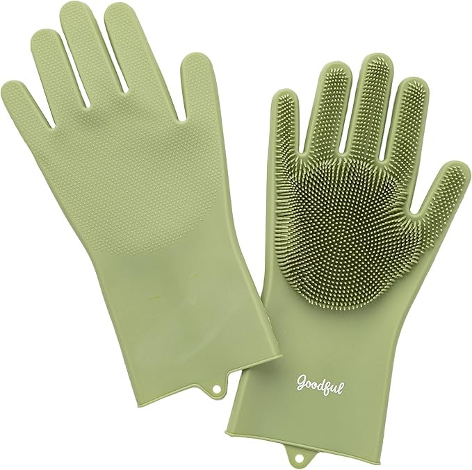 Goodful Silicone Kitchen Rubber Gloves, Oversized, Reusable, Waterproof | Amazon (US)