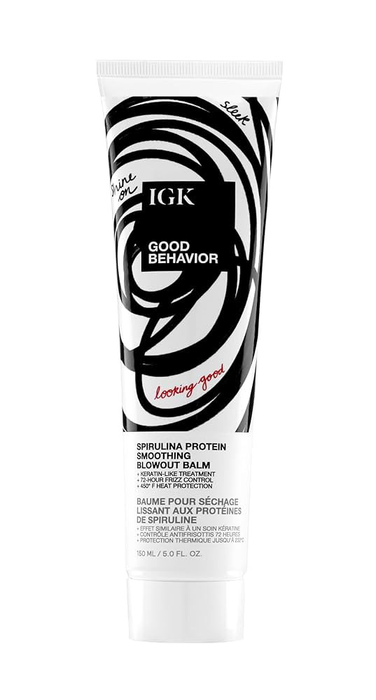 IGK Good Behavior Spirulina Protein Anti-Frizz Smoothing Blowout | Amazon (US)