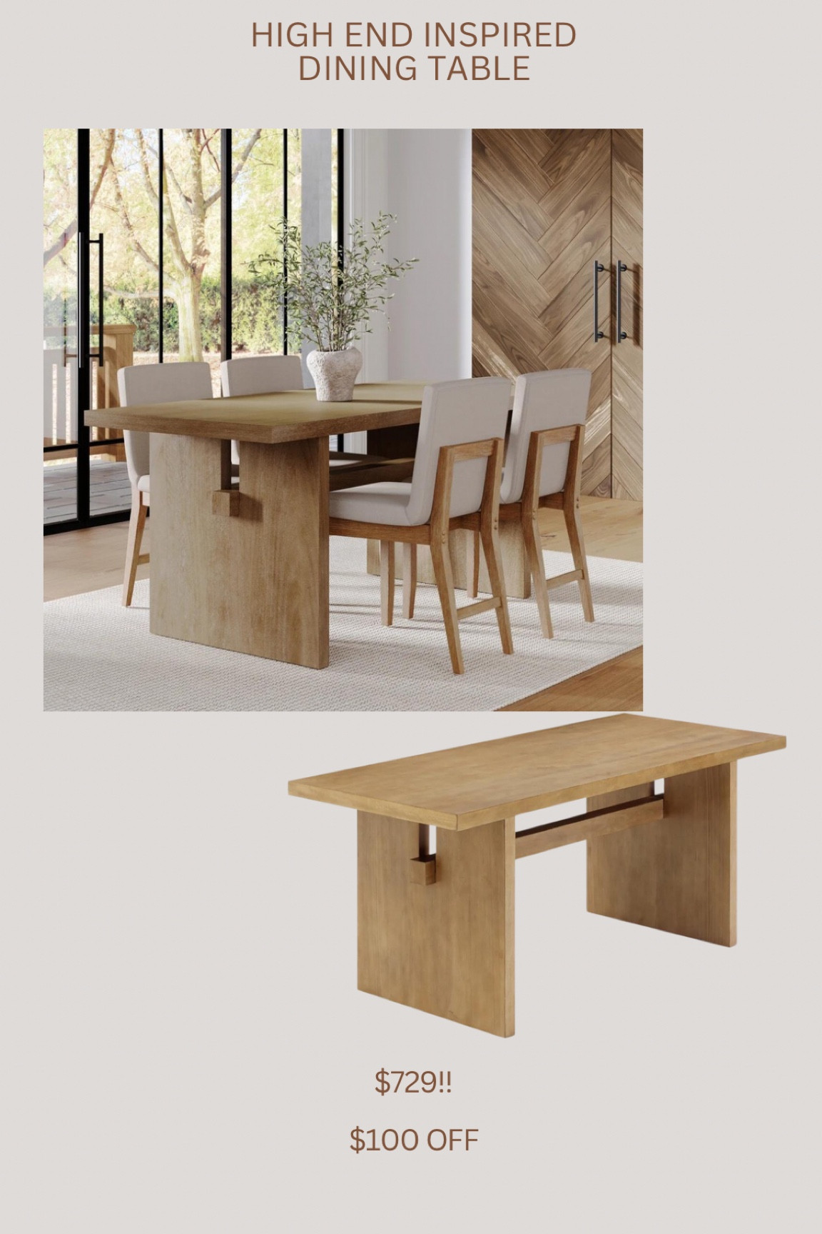 Brand new dining table!!! And it launched with $100 off 🙌🏻🙌🏻 this style looks like it could be on arhaus or Williams Sonoma. Absolutely in looooove 😍😍😍

#LTKStyleTip #LTKSaleAlert #LTKHome