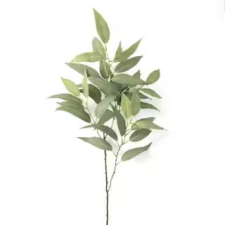 Artificial 46 in. Green Eucalyptus Leaf Spray | The Home Depot