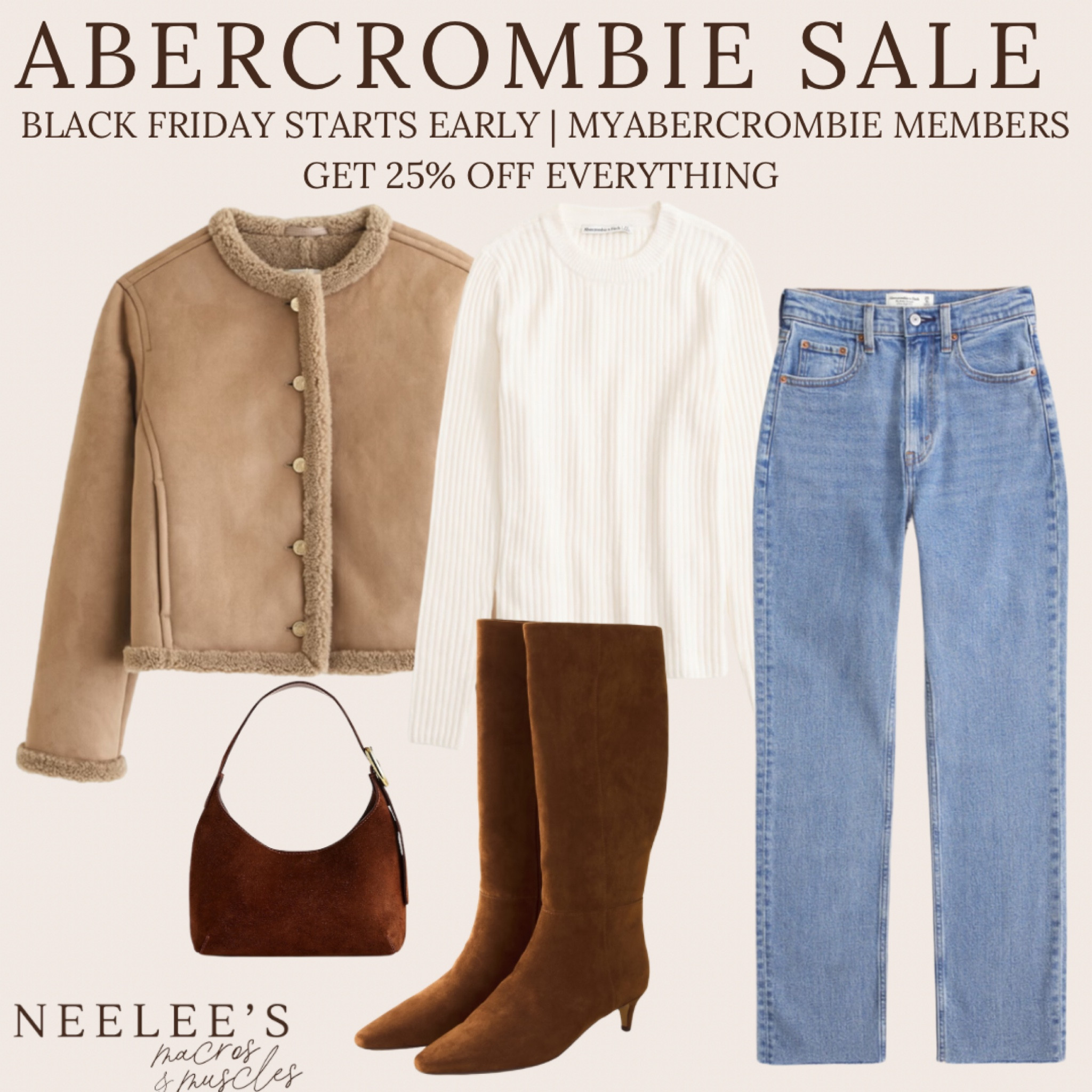 🎉 Abercrombie’s Black Friday sale is almost here! Enjoy 25% off everything + 15% off all YPB from 11/27-12/1! 🙌 But wait—myAF Members get early access from 11/25-11/26! 👀

This is the perfect time to grab your essentials—stock up on basics, snag those holiday pieces, and get the jeans you’ve been eyeing! Don’t miss out on these amazing deals! 🖤 #AbercrombieSale #BlackFridayDeals #MyAFMembers #HolidayStyle #JeansForDays

#LTKSeasonal #LTKSaleAlert #LTKCyberWeek