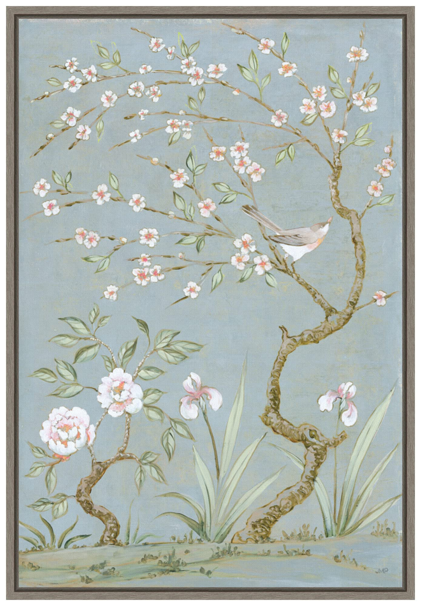 Amanti Art Framed Canvas Wall Art 23x16 Spring Mural I Blue by Julia Purinton, Framed Wall Art Ca... | Amazon (US)